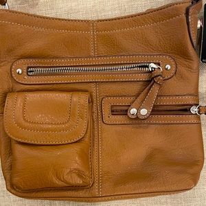 Brown leather Tignamello crossbody bag